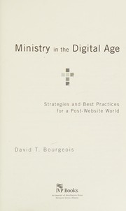 Cover of Ministry in the digital age by David T. Bourgeois