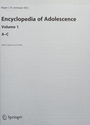 Front cover of Encyclopedia of adolescence by Roger J. R. Levesque