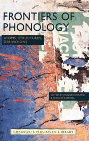 Front cover of Frontiers of Phonology by Unknown