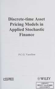 Front cover of Discrete-time asset pricing models by P-C. G. Vassiliou