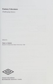 Cover of Fantasy Literature by Mark A. Fabrizi