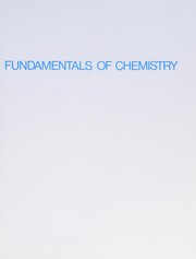 Front cover of Fundamentals of chemistry by Pottenger, Francis Marion