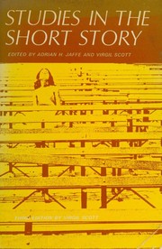 Front cover of Studies in the short story -- Third edition by Adrian H. Jaffe