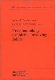 Cover of Free boundary problems involving solids by Symposium on "Free Boundary Problems: Theory & Applications" (1990 Montréal, Québec)