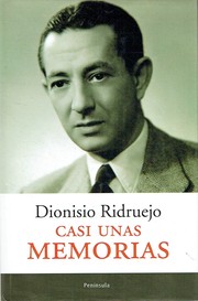 Front cover of Casi unas memorias by Dionisio Ridruejo