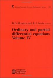 Cover of Ordinary and partial differential equations by B. D. Sleeman