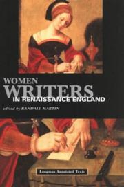 Front cover of Women Writers in Renaissance England by Randall Martin