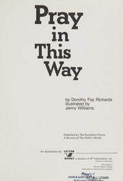 Front cover of Pray in this way by Dorothy Fay Richards