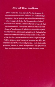 Front cover of Australian baby hands by Jackie Durnin