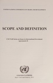 Front cover of Scope and definition by United Nations Conference on Trade and Development