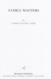 Cover of Family matters by Sandy Asher