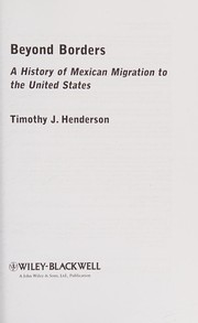 Cover of Beyond borders by Timothy J. Henderson
