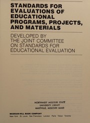 Front cover of Standards for evaluations of educational programs, projects, and materials by Joint Committee on Standards for Educational Evaluation.
