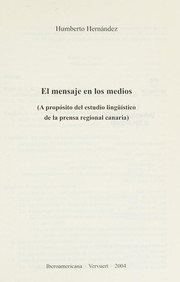 Cover of El mensaje en los medios by Humberto Hernández