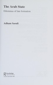Cover of The Arab state by Adham Saouli