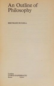 Front cover of An outline of philosophy by Bertrand Russell
