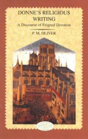 Front cover of Donne's religious writing by P. M. Oliver