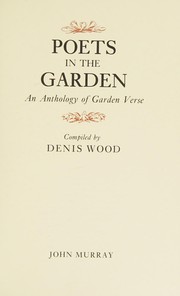 Front cover of Poets in the garden by Arthur Denis Blachford Wood