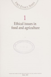 Cover of Ethical Issues in Food and Agriculture (Fao Ethics Series) by Food and Agriculture Organization
