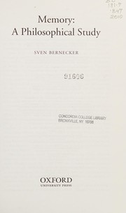 Cover of Memory by Sven Bernecker