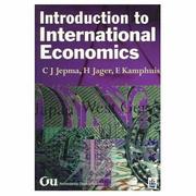 Front cover of Introduction to international economics by C. J. Jepma