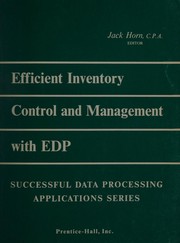 Cover of Efficient inventory control and management with EDP by Jack Horn