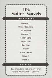 Cover of The matter marvels by D. R. Andersen