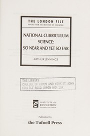 Front cover of National Curriculum Science by Arthur Jennings