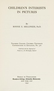 Front cover of Children's interests in pictures by Bonnie E. Mellinger