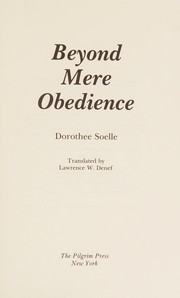 Front cover of Phantasie und Gehorsam by Dorothee Sölle