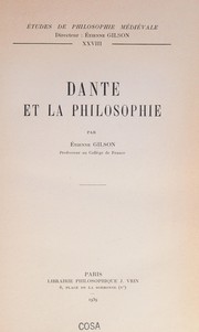 Front cover of Dante et la philosophie by Étienne Gilson