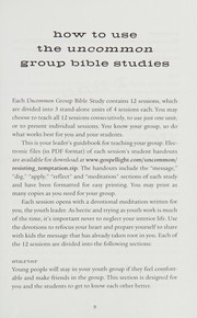 Front cover of Uncommon high school group study & leader's guide by Jim Burns