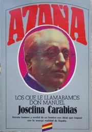 Front cover of Azaña by Josefina Carabias