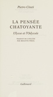 Front cover of La pensée chatoyante by Pietro Citati