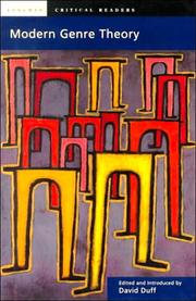 Cover of Modern genre theory by Duff, David
