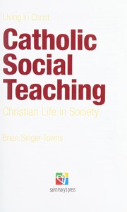 Cover of Catholic social teaching by Brian Singer-Towns