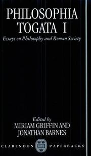 Cover of Philosophia togata by Miriam T. Griffin