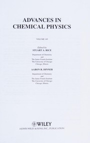 Front cover of Advances in Chemical Physics Vol. 123 by Stuart A. Rice