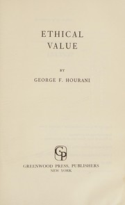 Front cover of Ethical value by George Fadlo Hourani