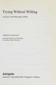 Cover of Trying without willing by Timothy Cleveland