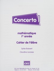 Cover of Concerto 1 by Sylvie Boisvert