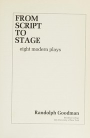 Cover of From script to stage by Randolph Goodman