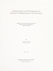 Front cover of Achievement and participation of women in mathematics by Jane M Armstrong