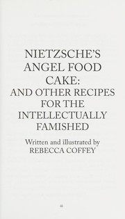 Cover of Nietzsche's angel food cake by Rebecca Coffey