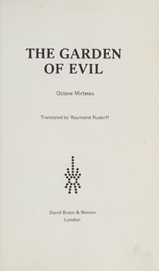 Front cover of Le jardin des supplices by Octave Mirbeau