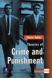 Front cover of Theories of crime and punishment by Claire Valier