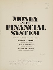 Front cover of Money and the financial system by Raymond E. Lombra