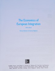 Front cover of Economics of European Integration by Baldwin