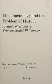 Cover of Phenomenology and the problem of history by Carr, David