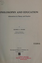 Front cover of Philosophy and education by Russell L. Hamm